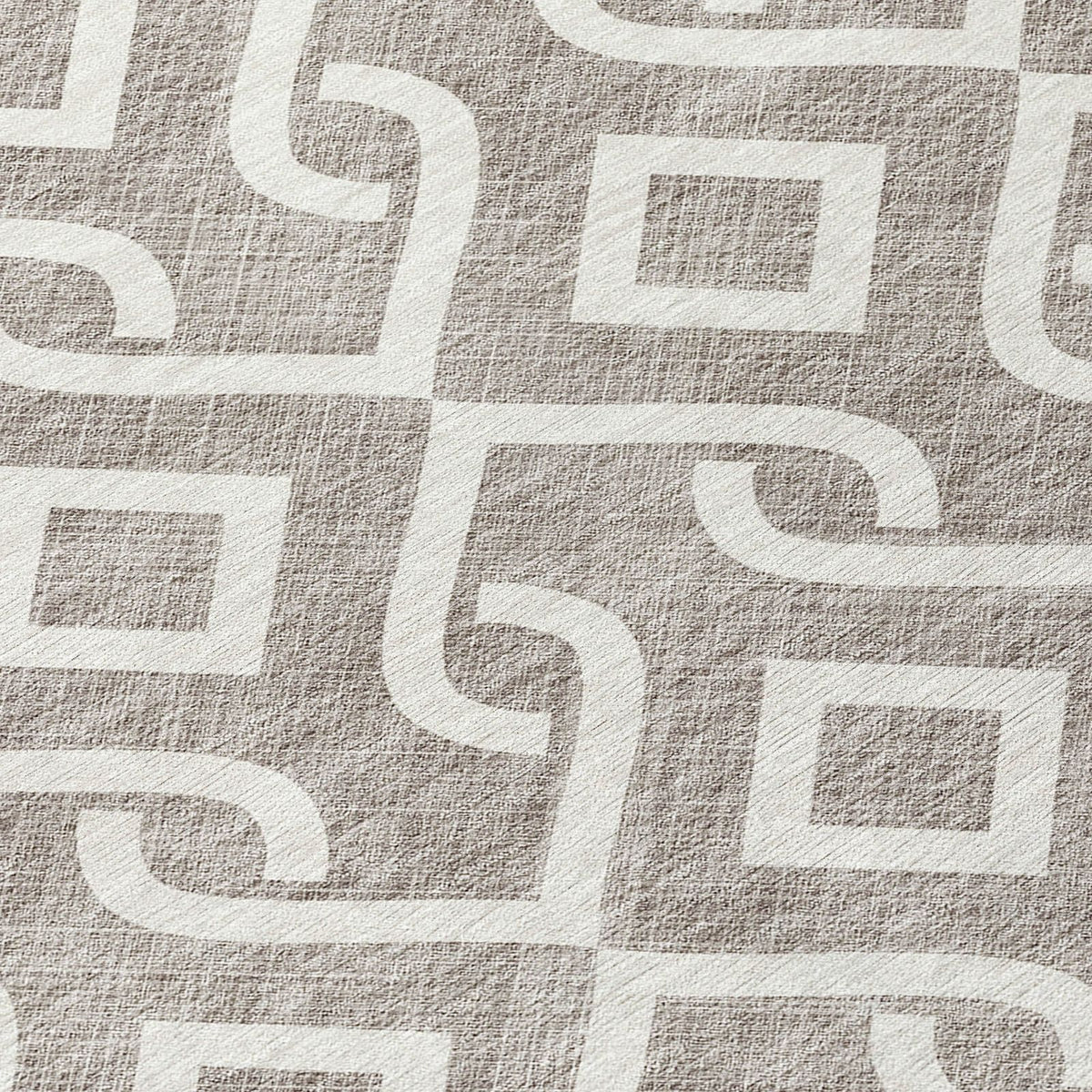Addison Rugs Offset Stripes Taupe Washable Indoor-Outdoor Rug