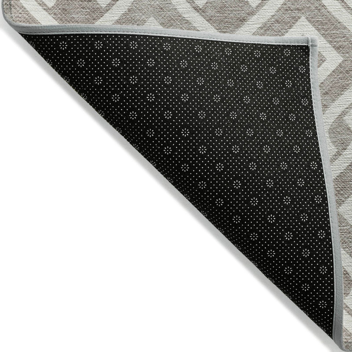 Addison Rugs Offset Stripes Taupe Washable Indoor-Outdoor Rug