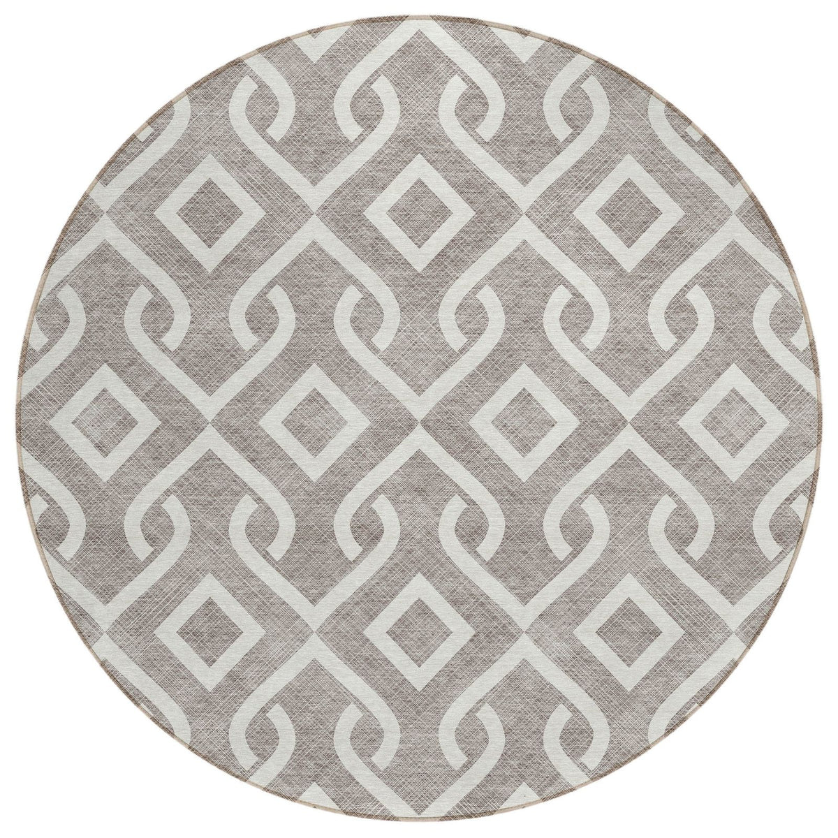 Addison Rugs Offset Stripes Taupe Washable Indoor-Outdoor Rug