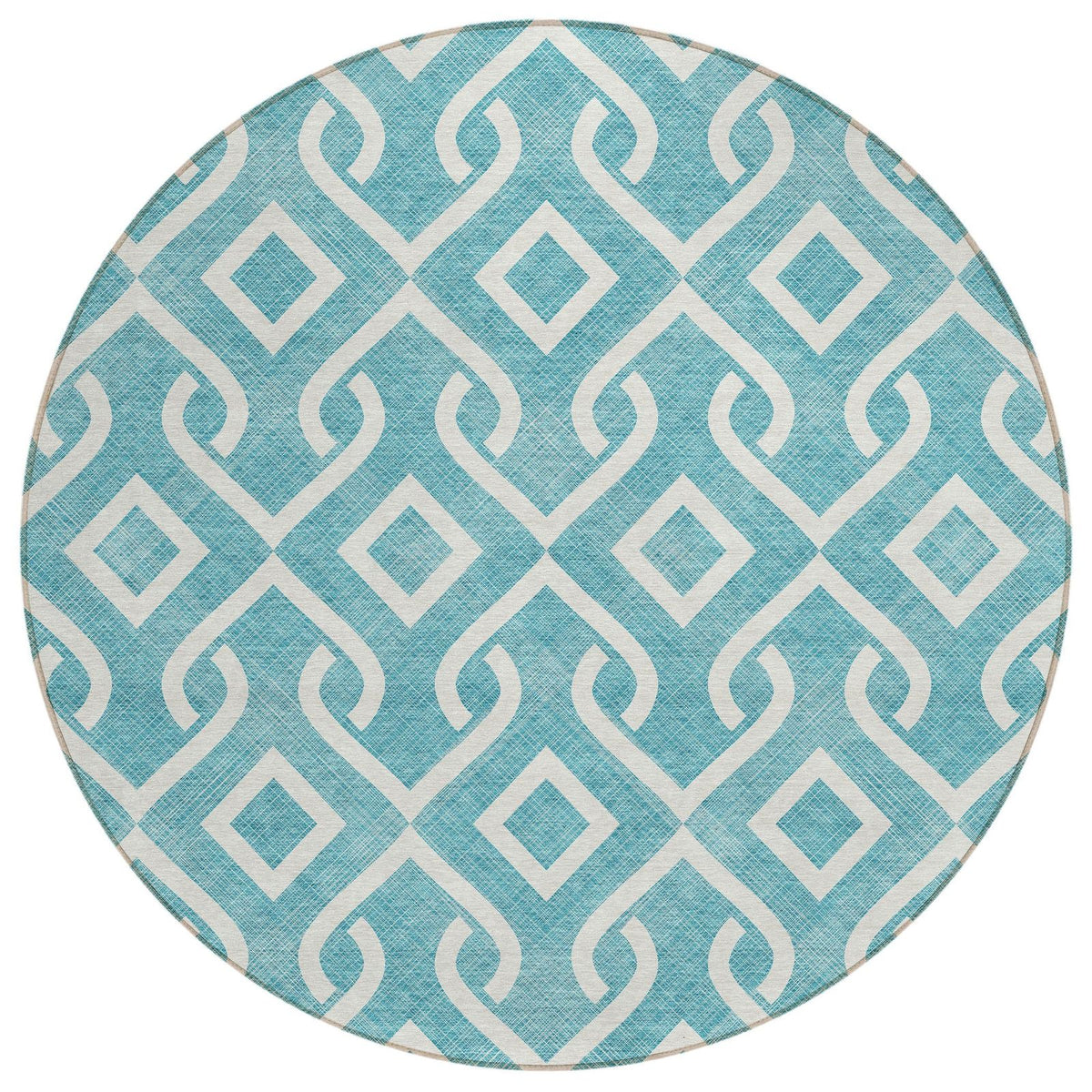 Addison Rugs Offset Stripes Teal Washable Indoor-Outdoor Rug