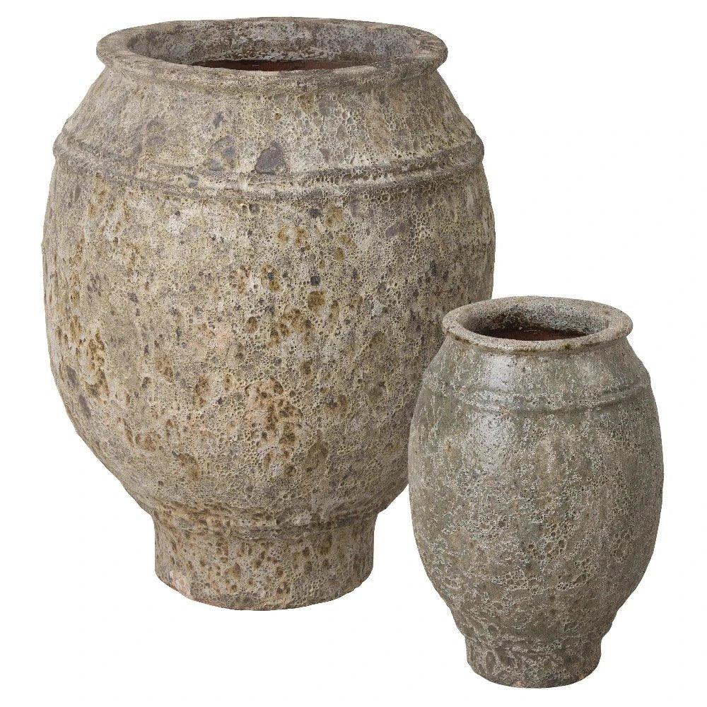 Emissary Olive Reef Green Ceramic Round Jar