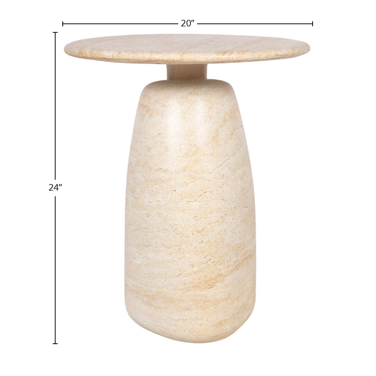LH Home Olympia Concrete Outdoor Side Table
