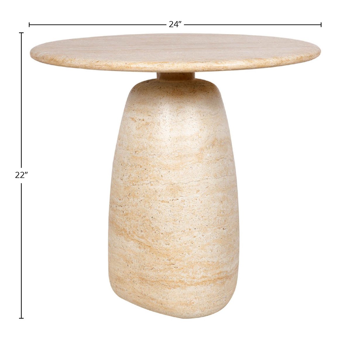 LH Home Olympia Concrete Outdoor Side Table
