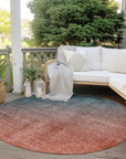 Addison Rugs Ombre Teal Washable Indoor-Outdoor Rug