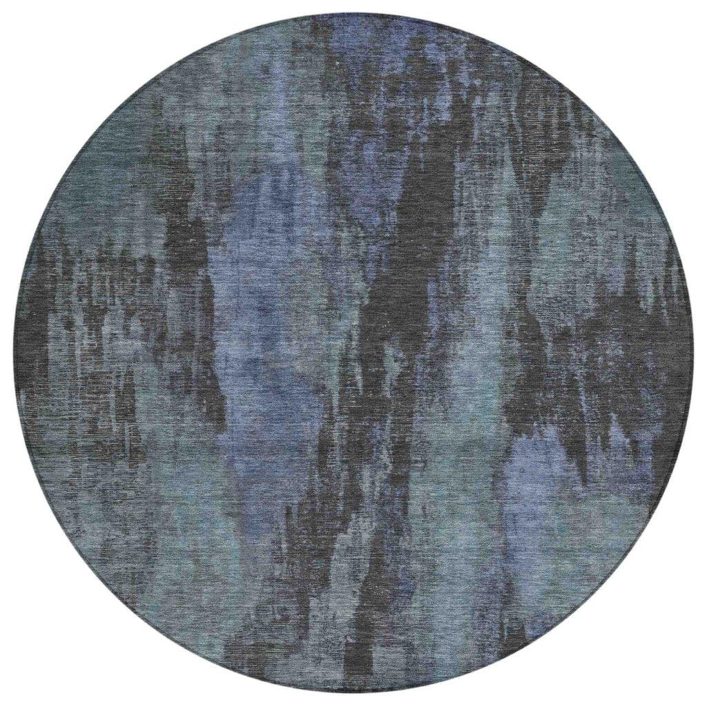 LOOMLAN Rugs Onyxelle Blue Washable Indoor-Outdoor Rug