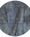LOOMLAN Rugs Onyxelle Blue Washable Indoor-Outdoor Rug