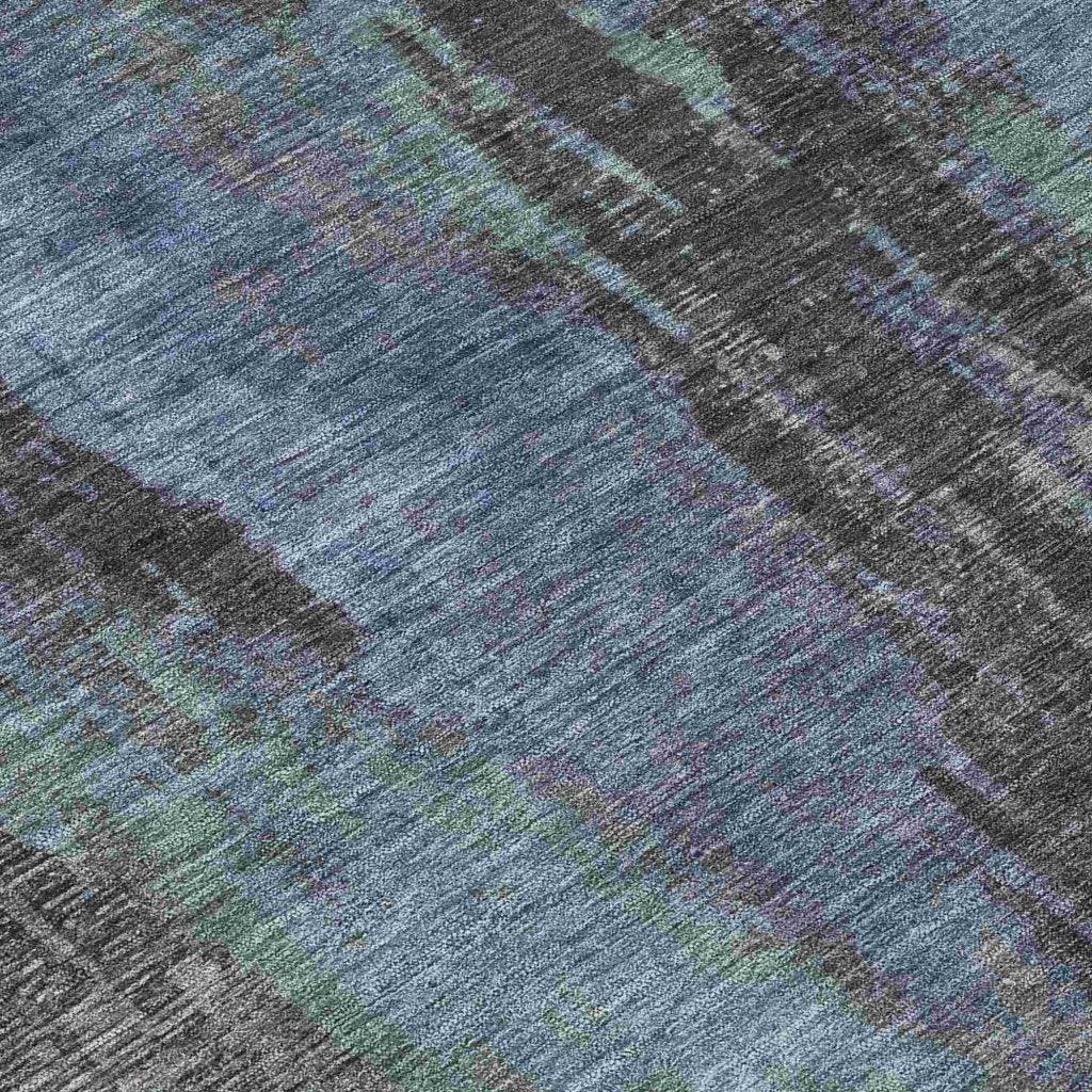 LOOMLAN Rugs Onyxelle Blue Washable Indoor-Outdoor Rug