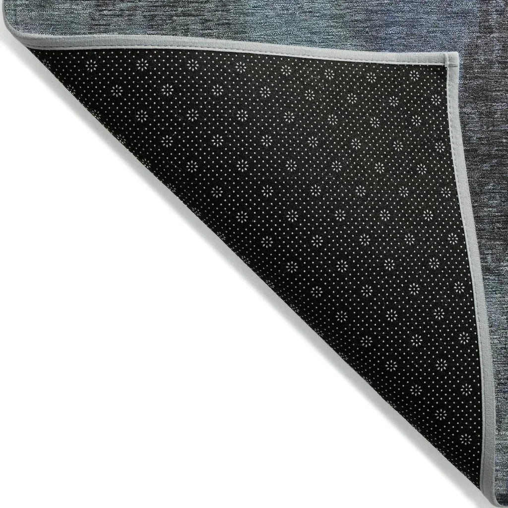 LOOMLAN Rugs Onyxelle Blue Washable Indoor-Outdoor Rug