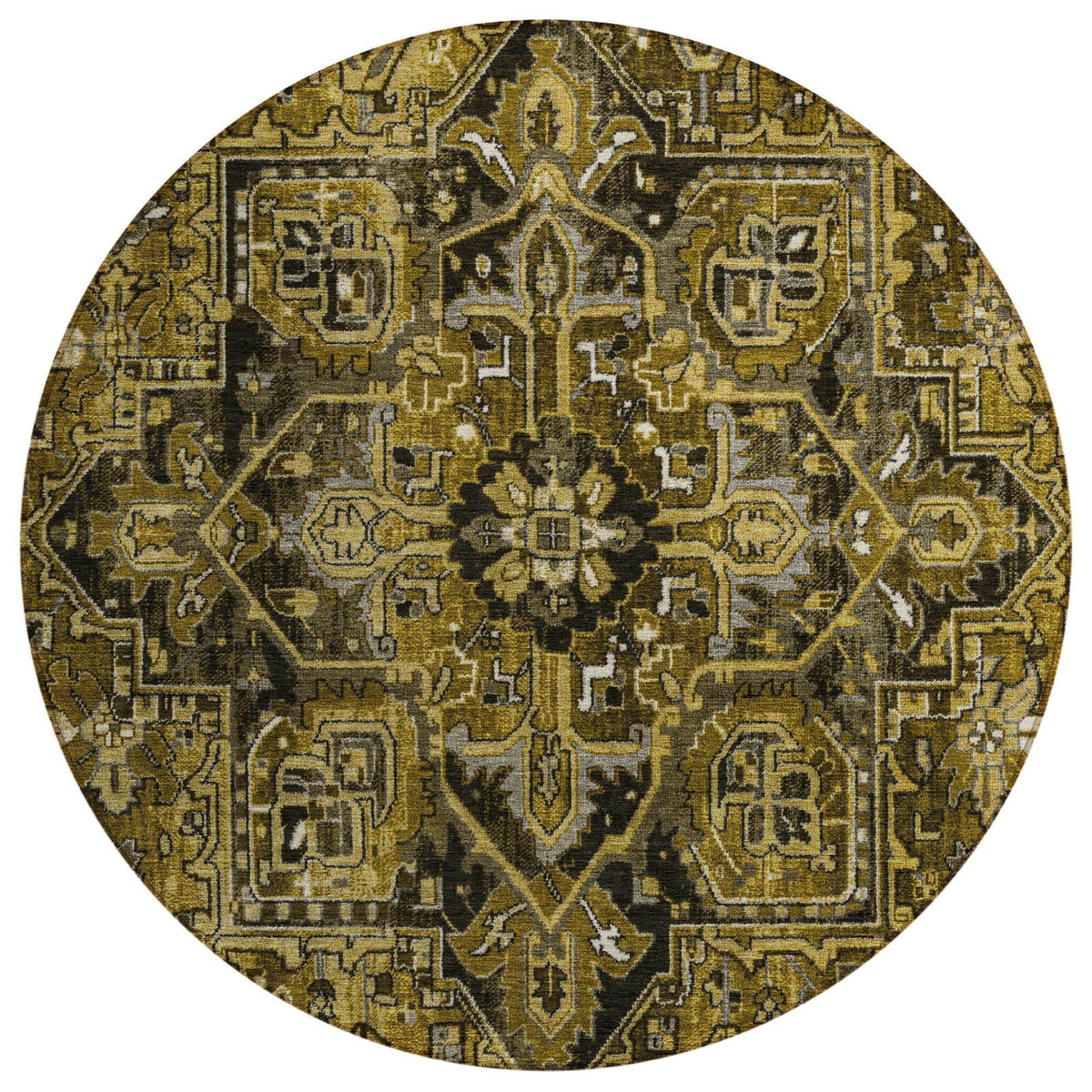 Addison Rugs Oriental Brown Washable Indoor-Outdoor Rug