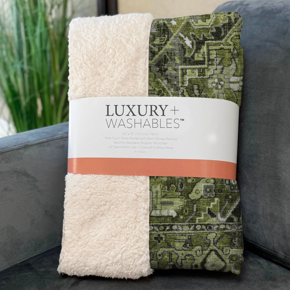 Addison Rugs Oriental Green Washable Indoor-Outdoor Rug