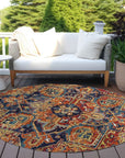 Addison Rugs Oriental Paprika Indoor-Outdoor Rug with Matching Throw