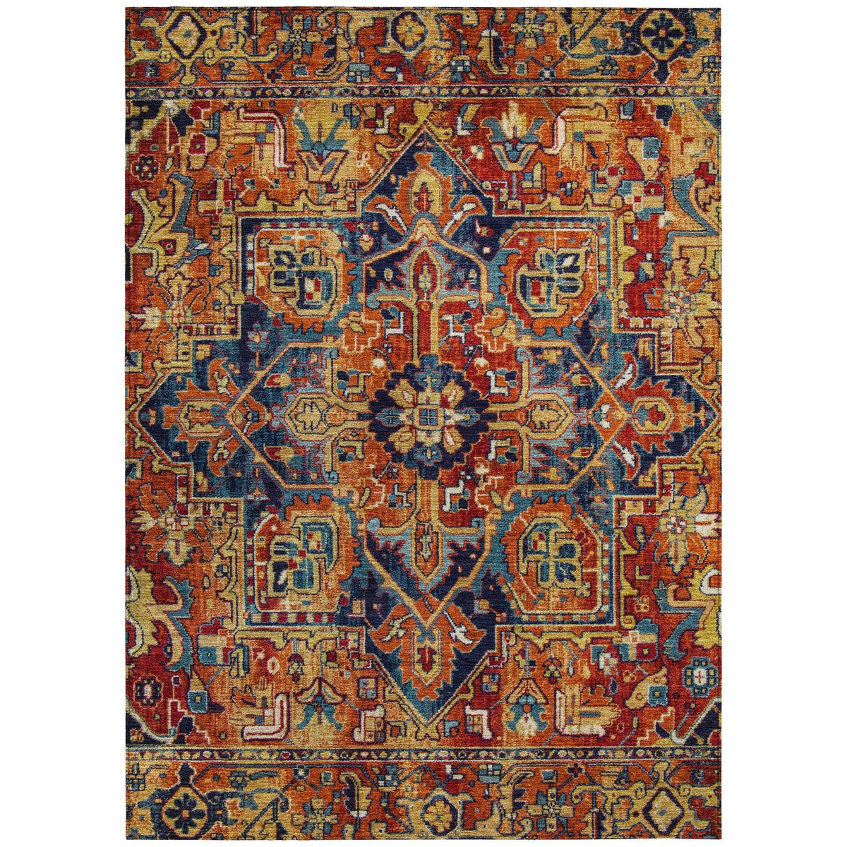 Addison Rugs Oriental Paprika Washable Indoor-Outdoor Rug