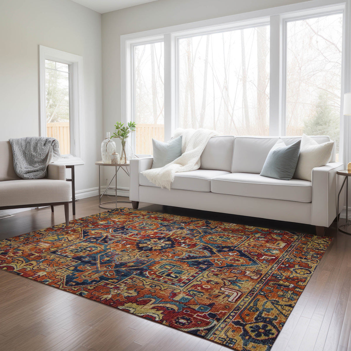 Addison Rugs Oriental Paprika Washable Indoor-Outdoor Rug