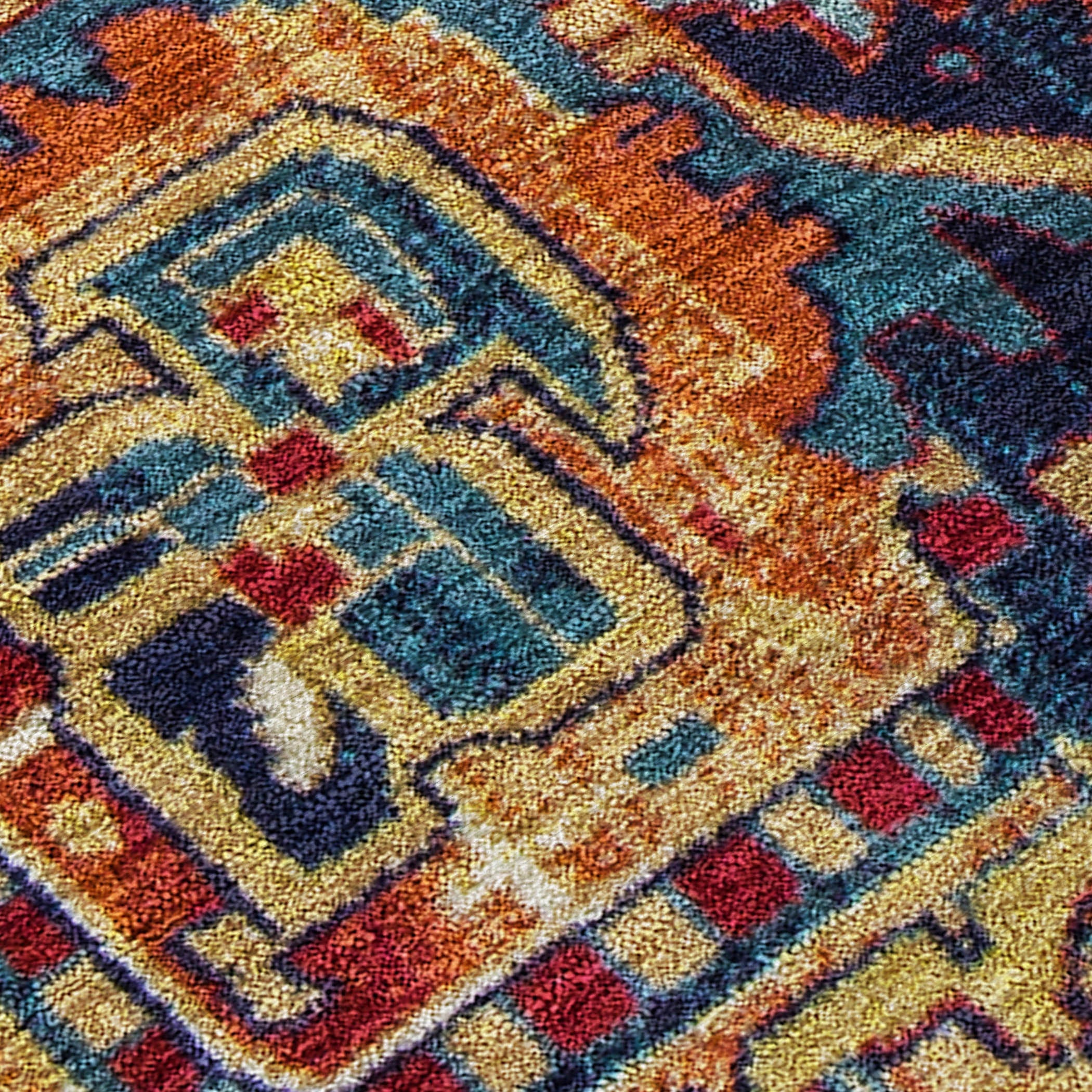 Addison Rugs Oriental Paprika Indoor-Outdoor Rug with Matching Throw