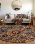 Addison Rugs Oriental Paprika Indoor-Outdoor Rug with Matching Throw