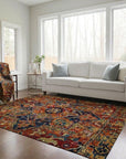 Addison Rugs Oriental Paprika Indoor-Outdoor Rug with Matching Throw