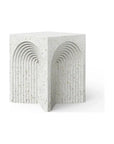 Orion Concrete Made Outdoor Stool-Garden Stools-Urbia-Ivory Terrazzo-LOOMLAN