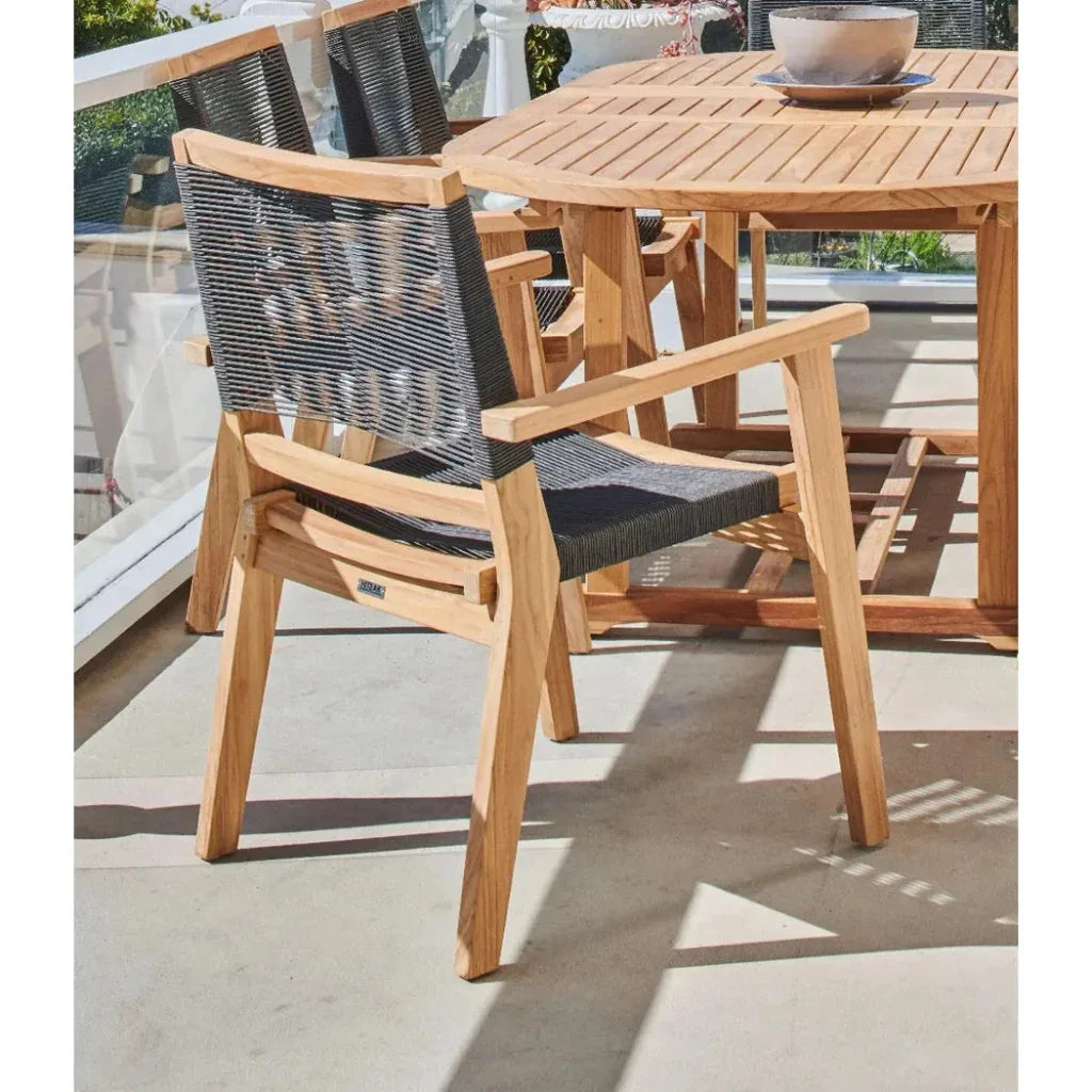 HiTeak Oslo Teak Outdoor Stacking Armchair 2PC