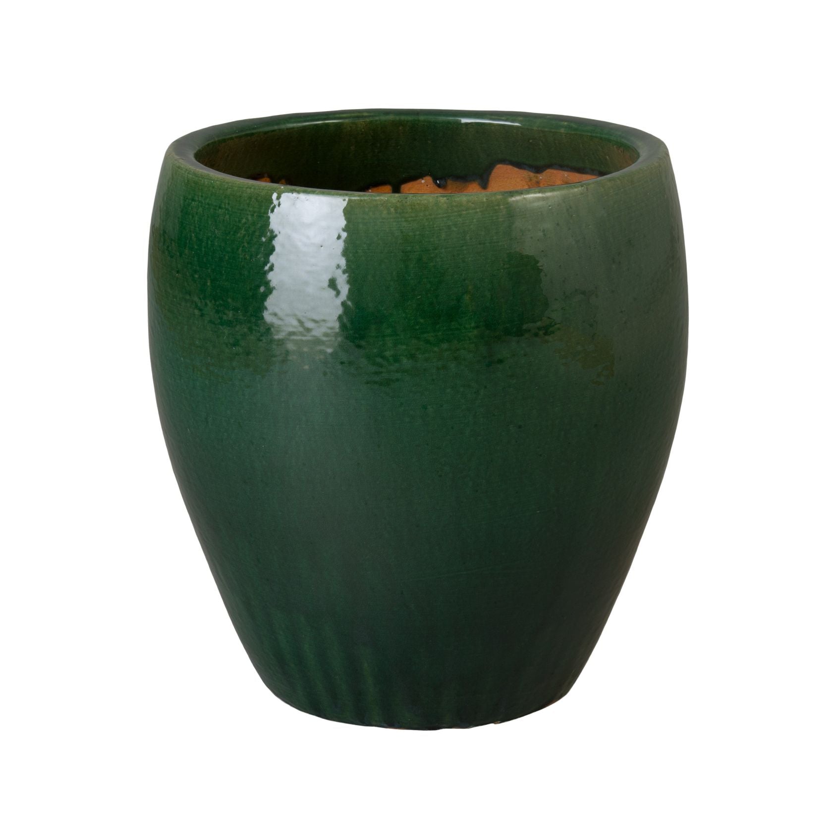 Emissary Ossal Green Ceramic Outdoor Planter