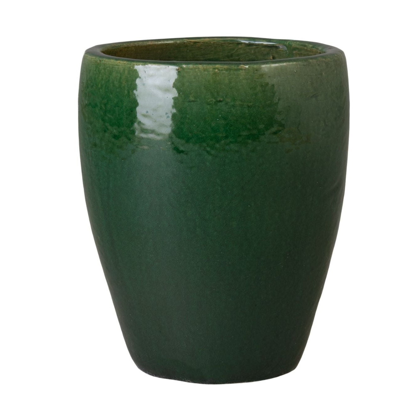 Emissary Ossal Green Ceramic Outdoor Planter