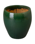 Emissary Ossal Green Ceramic Outdoor Planter