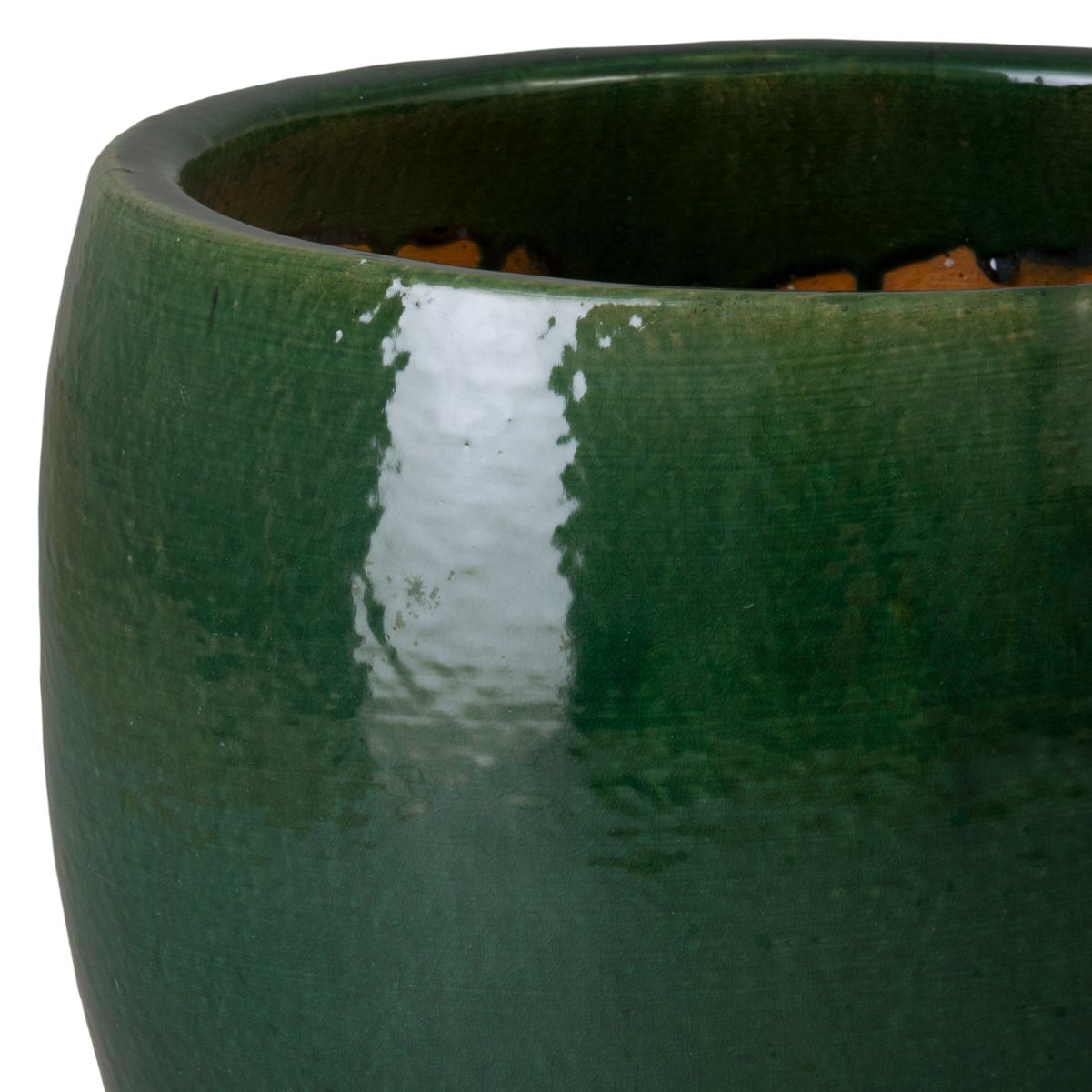 Emissary Ossal Green Ceramic Outdoor Planter