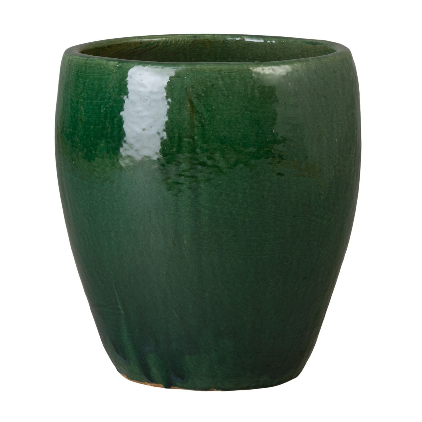 Emissary Ossal Green Ceramic Outdoor Planter