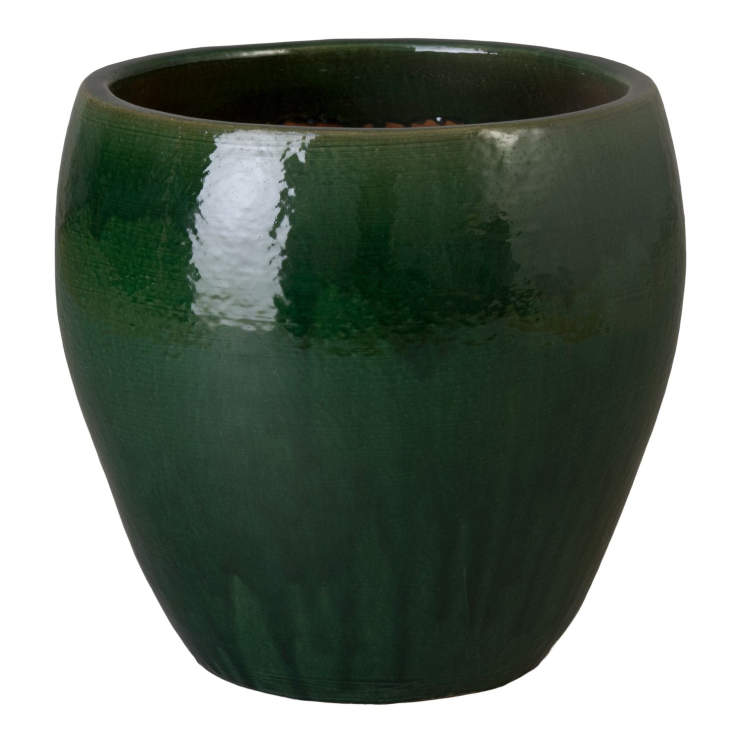 Emissary Ossal Green Ceramic Outdoor Planter