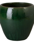Emissary Ossal Green Ceramic Outdoor Planter