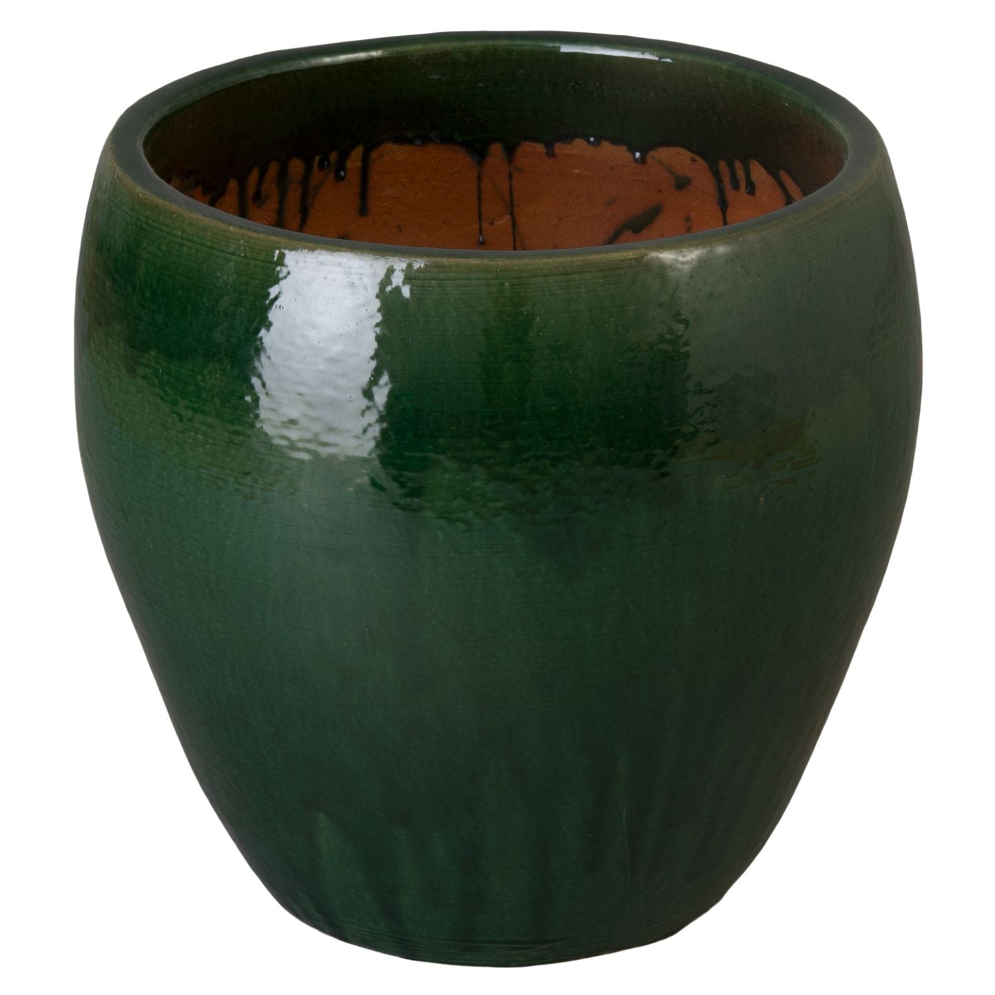 Emissary Ossal Green Ceramic Outdoor Planter