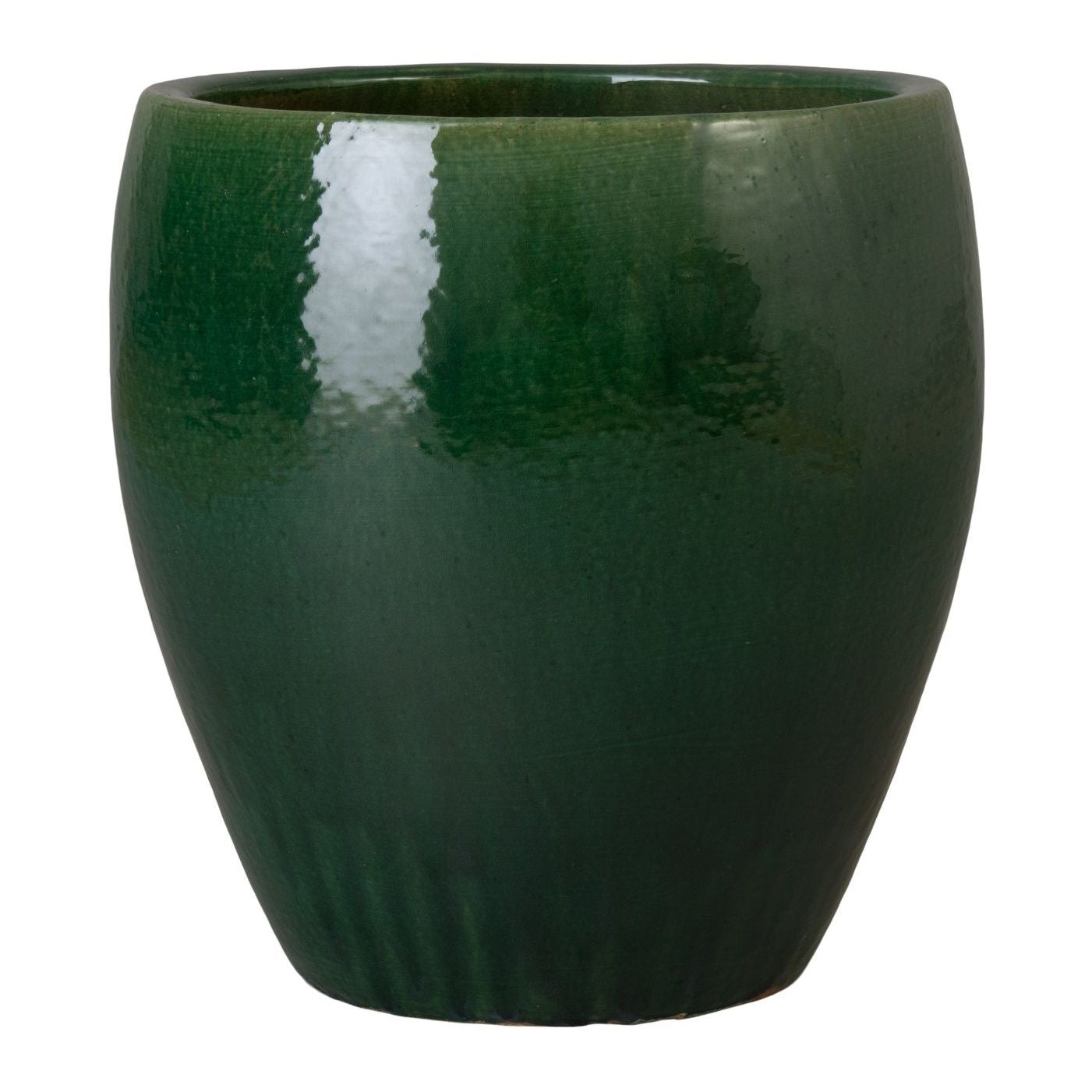 Emissary Ossal Green Ceramic Outdoor Planter