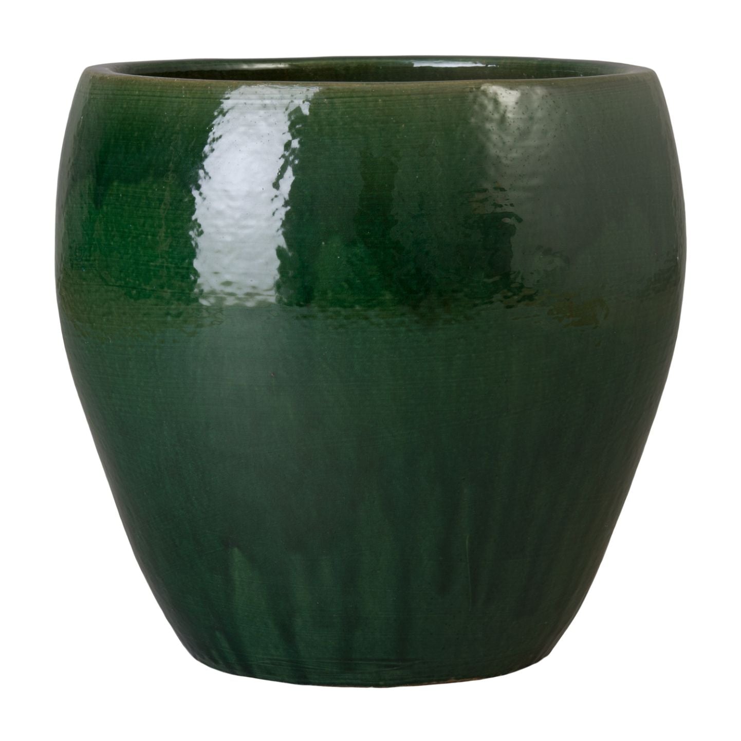 Emissary Ossal Green Ceramic Outdoor Planter