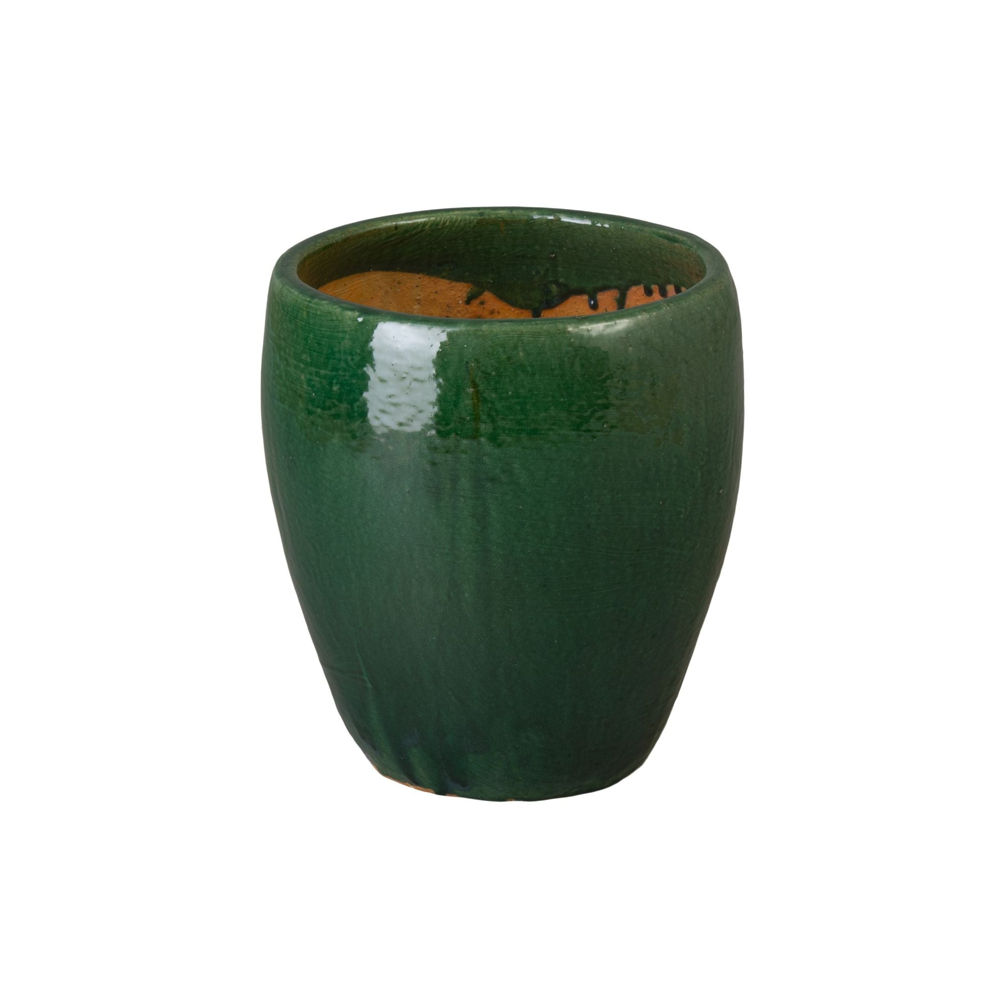 Emissary Ossal Green Ceramic Outdoor Planter