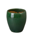 Emissary Ossal Green Ceramic Outdoor Planter
