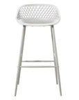 Moe's Home Outdoor Barstool White Set Black (Bar Height)