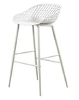 Moe's Home Outdoor Barstool White Set Black (Bar Height)