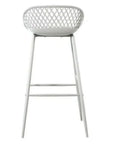 Moe's Home Outdoor Barstool White Set Black (Bar Height)