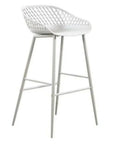 Moe's Home Outdoor Barstool White Set Black (Bar Height)