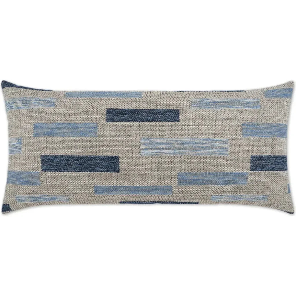 D.V. Kap Outdoor Blockweave Lumbar Pillow - Indigo