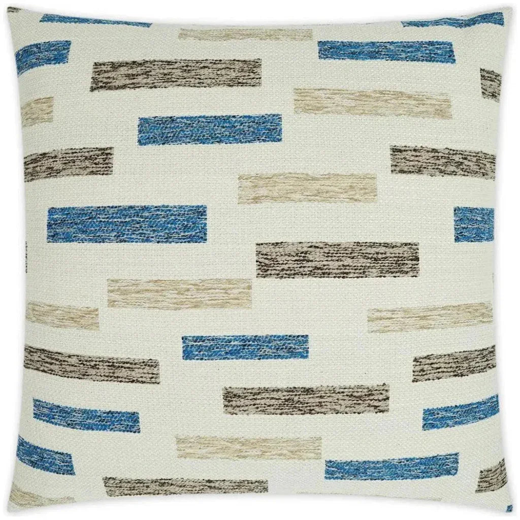 D.V. Kap Outdoor Blockweave Pillow - Blue
