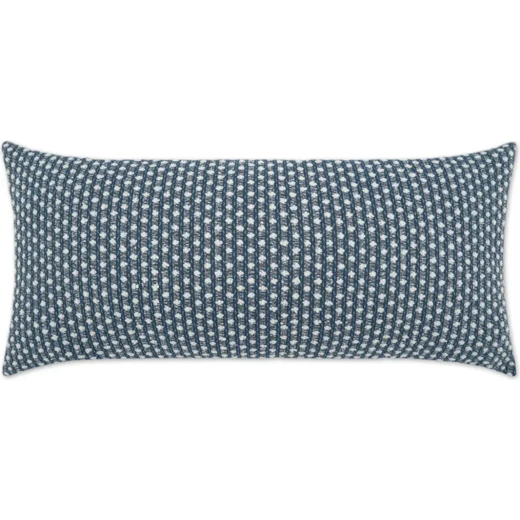 D.V. Kap Outdoor Dot Dash Lumbar Pillow - Blue
