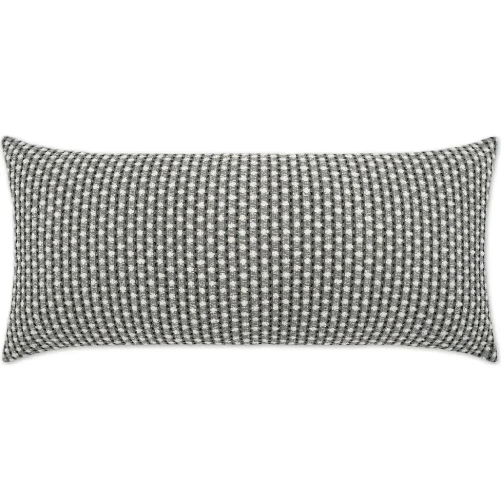 D.V. Kap Outdoor Dot Dash Lumbar Pillow - Grey