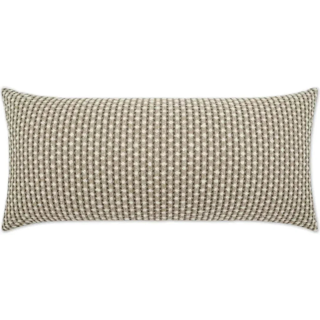 D.V. Kap Outdoor Dot Dash Lumbar Pillow - Taupe