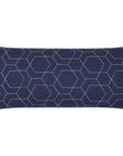 D.V. Kap Outdoor Hex Quilt Lumbar Pillow - Navy
