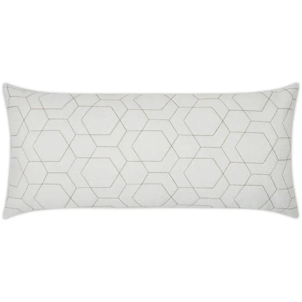 D.V. Kap Outdoor Hex Quilt Lumbar Pillow - White