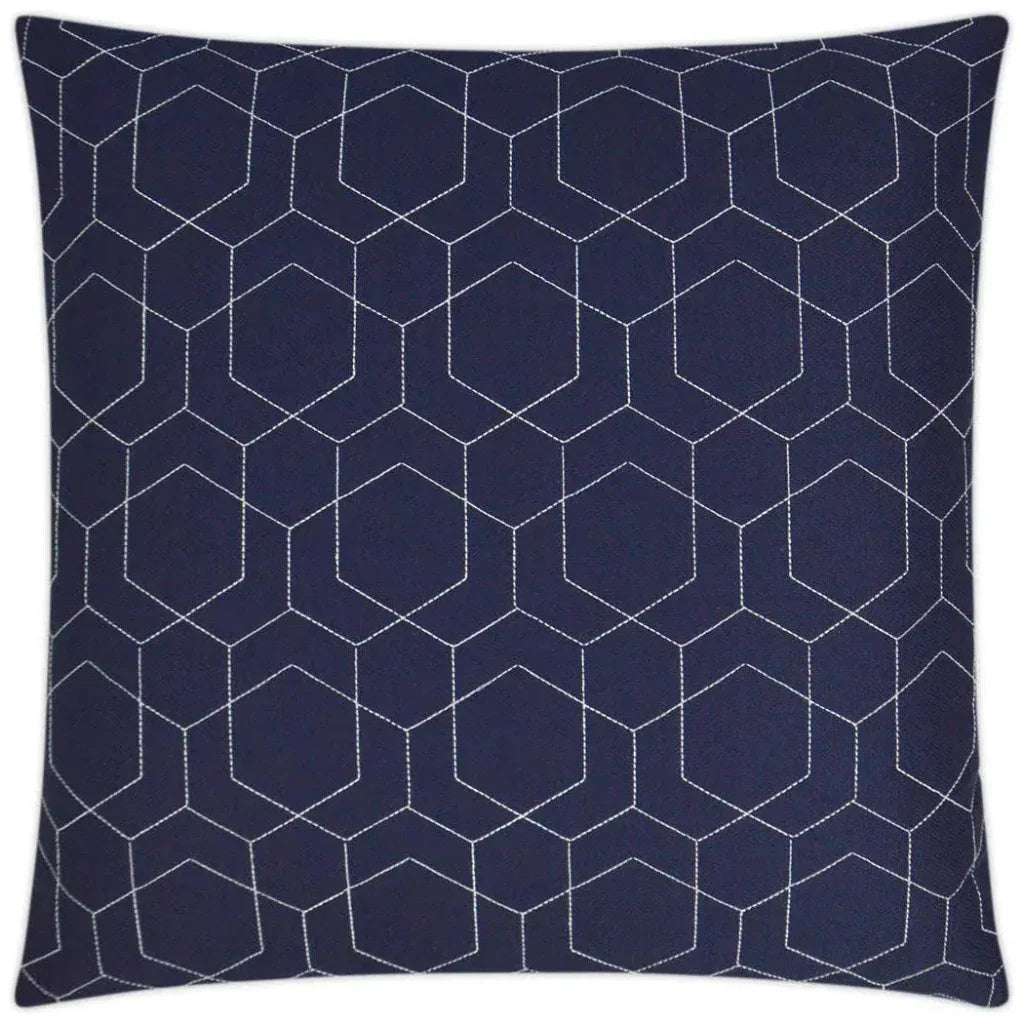D.V. Kap Outdoor Hex Quilt Pillow - Navy