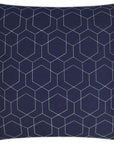D.V. Kap Outdoor Hex Quilt Pillow - Navy
