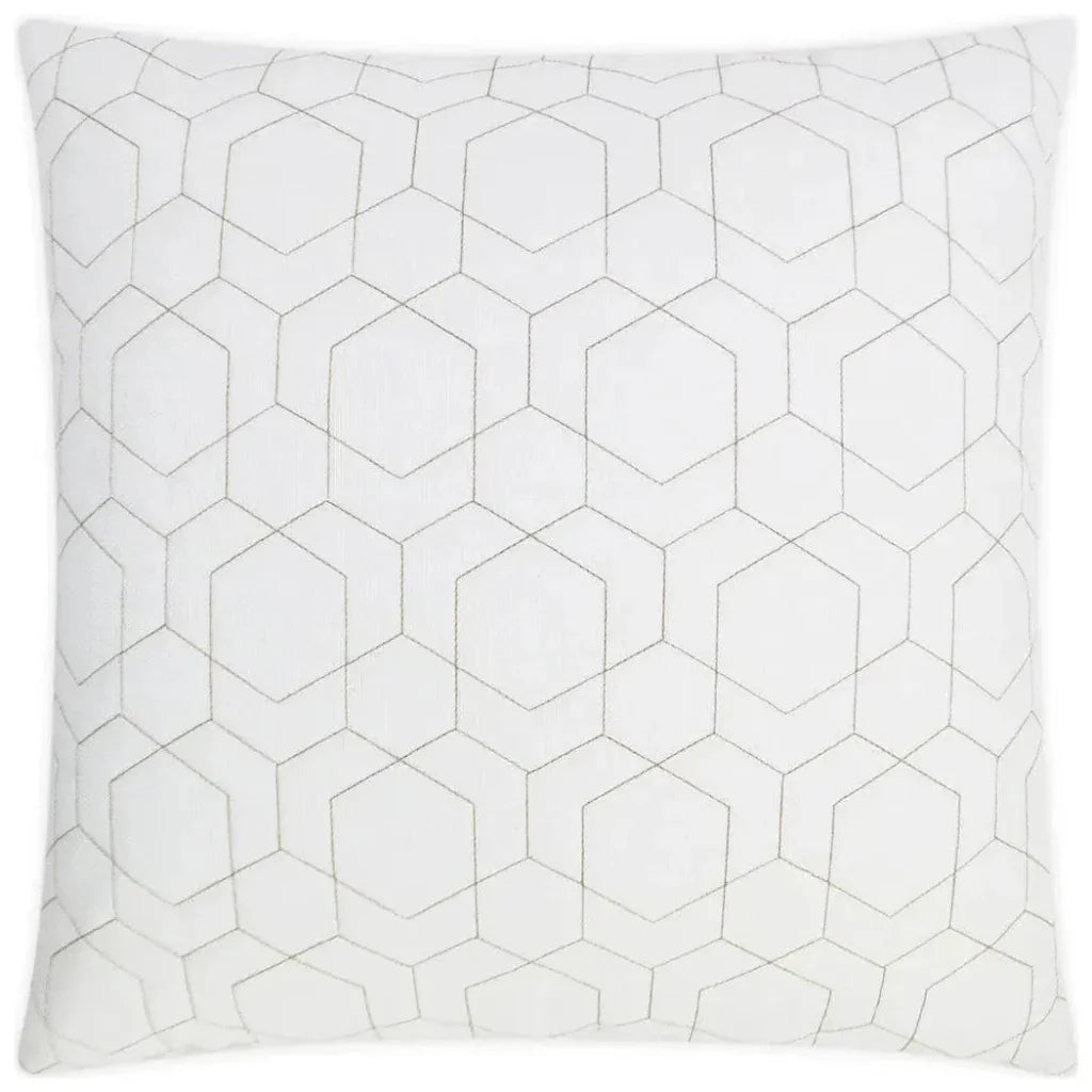 D.V. Kap Outdoor Hex Quilt Pillow - White