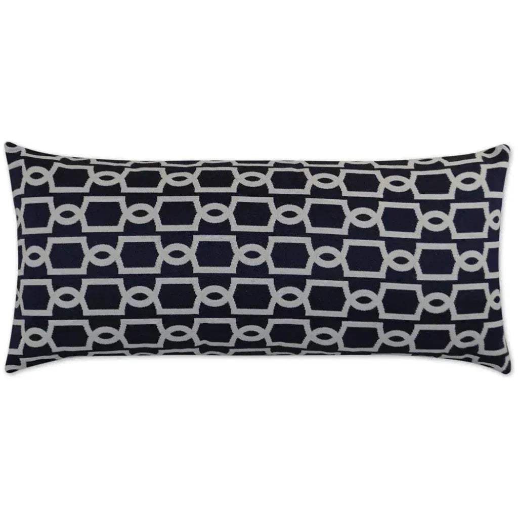 D.V. Kap Outdoor Ocean Gate Lumbar Pillow - Navy