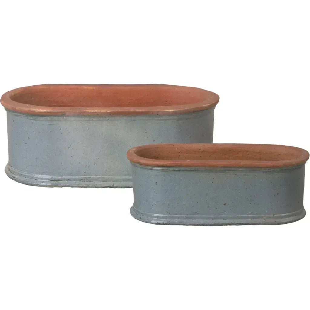 Emissary Oval Window Box Ceramic Planter